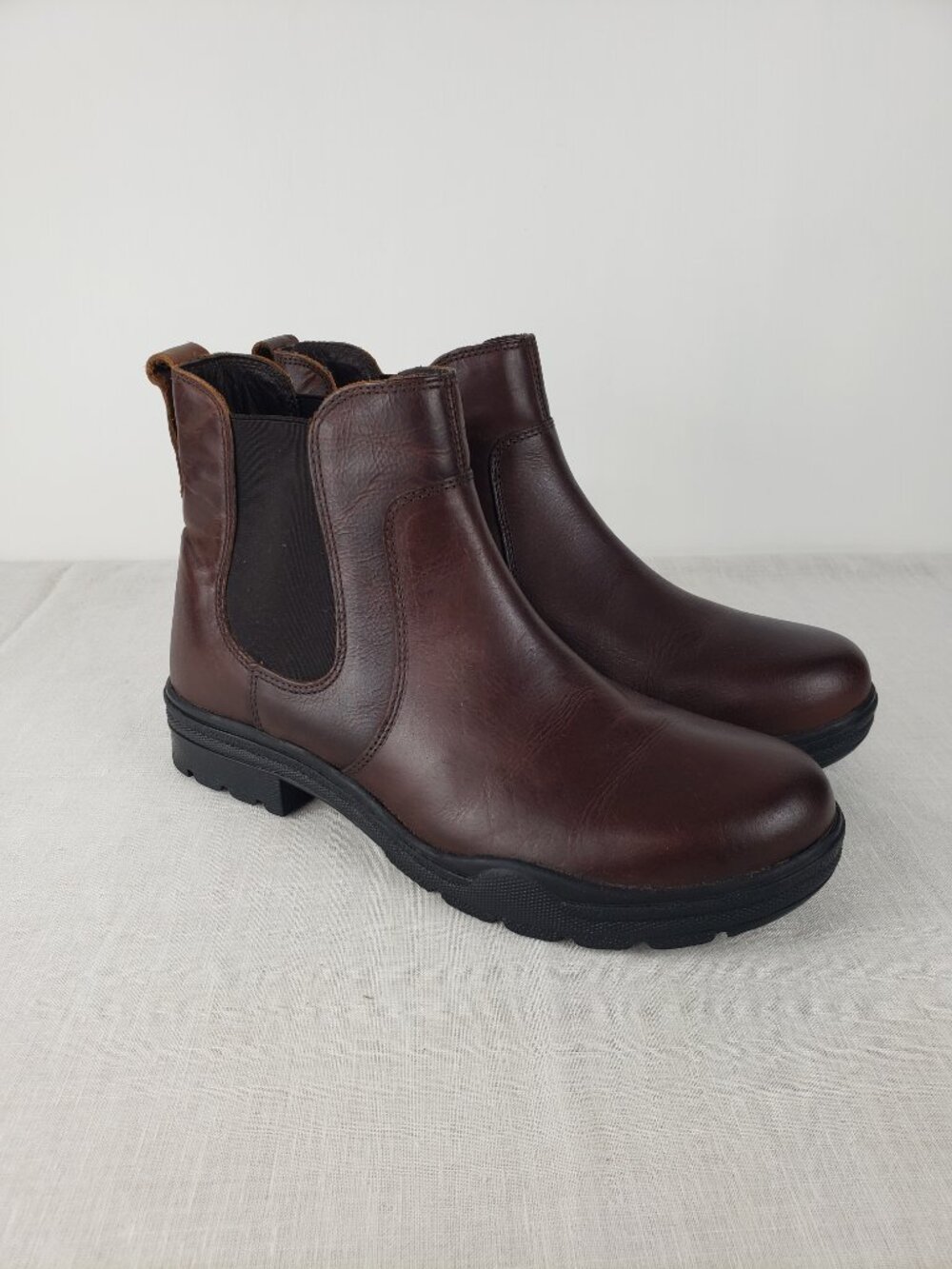 Smartpak Ada Chelsea Boots Brown Leather Pull On Womens 41/US 10 - Picture 2 of 11